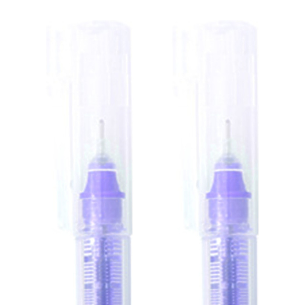 2 stk Rollerball Pen 0,5 mm Finspids Hurtigtørrende Rolling Ball Flydende Blækpen til Studerende Blå