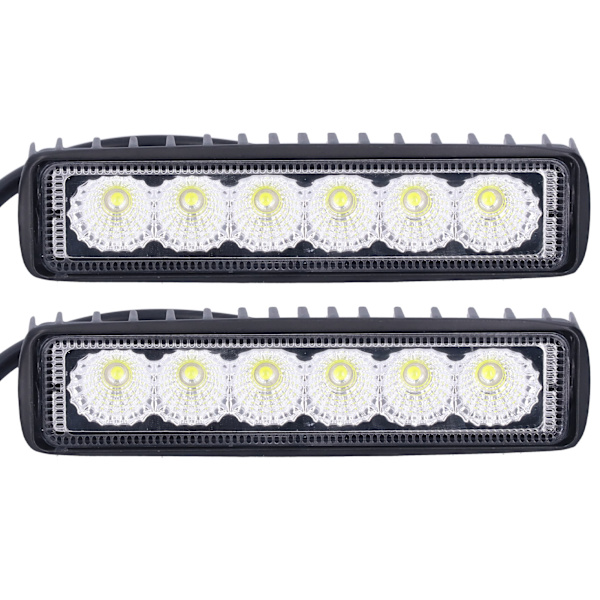 2 st LED-arbetsljus 18W IP67 Vattentät Aluminiumlegering Universal Modifier för Bil