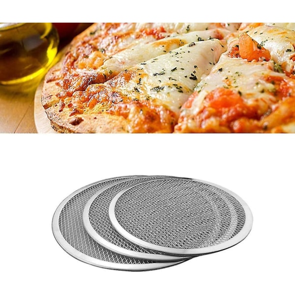 Alumiininen Pizzapannu Pizzapannu Pizzan uunipelti Crispy Pizza Leivontaverkko (28cm)