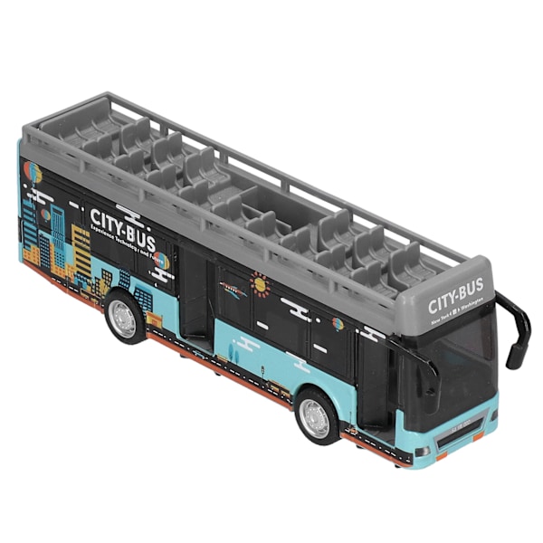 Bussimalli Vetoauto Leikkiauto Lapsille Automalli Kokoelma Leikkikoristelma (Vaaleansininen)