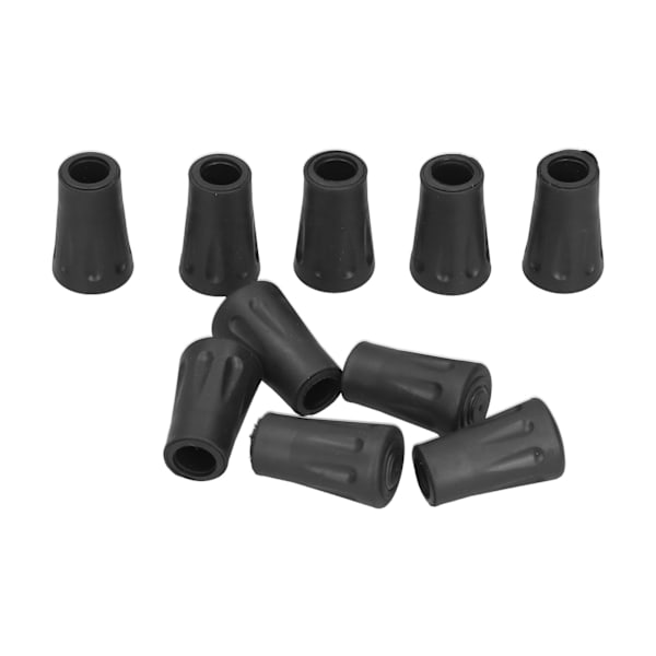 10 stk Anti-Slip Vandrestav Fodbeskyttere Fladt Hoved Stav Spids Beskyttelsesudskiftning
