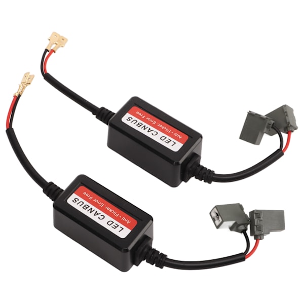 2 st H1 LED-ljusdekodare 12V DC Anti-flimmer Resistor Dekodare för LED-strålkastare Dimljus