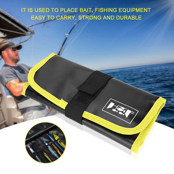 Pehmeä Syötti Jigging Jig -pussi Vedenkestävä Merikalastusvarusteet Työkalutarvikkeet (Keltainen)