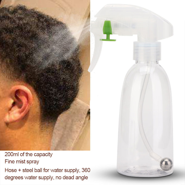 200ml Frisörsprayflaska Frisörsalong Mjuk slang 360 grader SprayflaskaVattenflaska