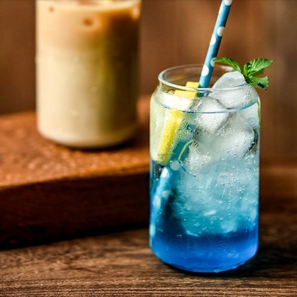 Creative Colaburk Glas Juice Mjölk Frukt Teglas Ölglas Vattenglas Kalldrycksglas