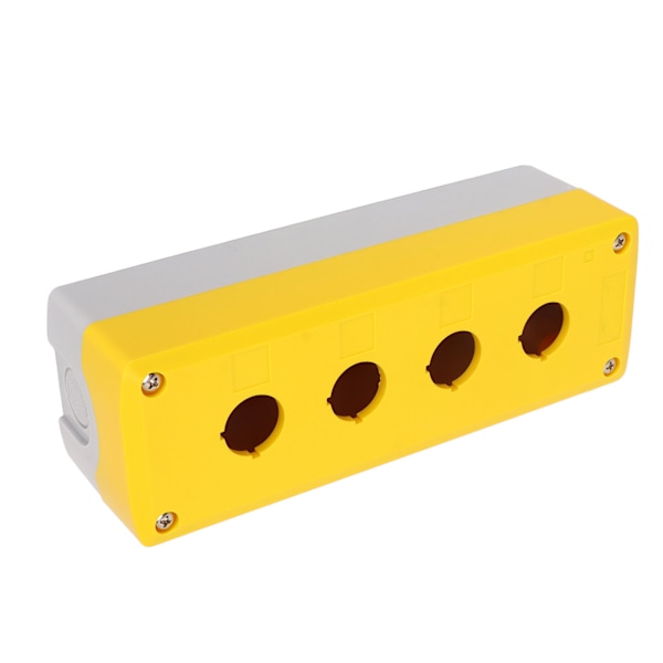 BERM Push Button Switch Control Station Box Industrial 4 Gang Vattentät ABS Gul