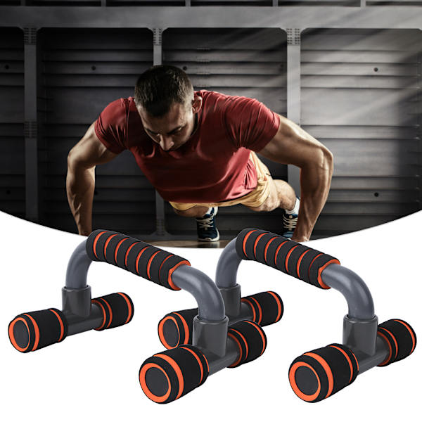 2 kpl Oranssit H-muotoiset Push Up -telineet, Tarttuma Push Up -tuki, Kotikuntosalilaitteet, Sisäurheiluvälineet
