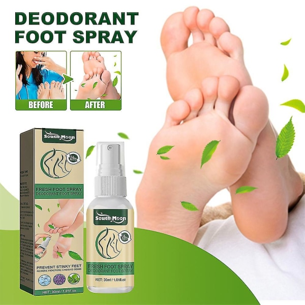 30 ml Jalkadeodorantti Spray Jalkojen hoito Estä haisevia jalkoja Vähentää kosteutta aiheuttavaa hajua