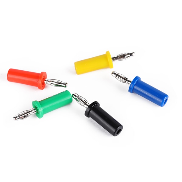5st set U30 4mm Bananplugg Röd Svart GulGrön Blå för Eltestning