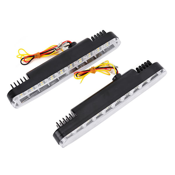 5050 30LED Dubbla Färger Dagsljus LED-lampor DRL Blinkers Universal för Bil