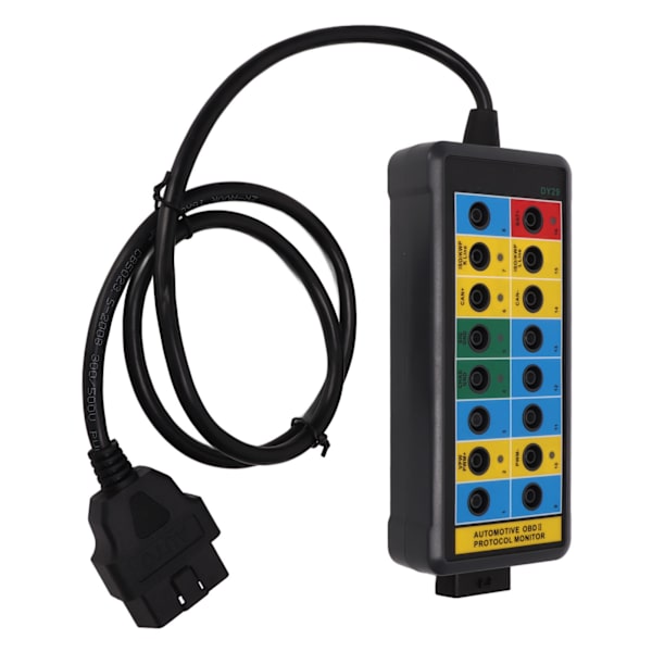 16 Pin OBDII Protocol Detector Snabb detektering Enkel åtkomst till övervakningssignaler OBD2 Breakout Box