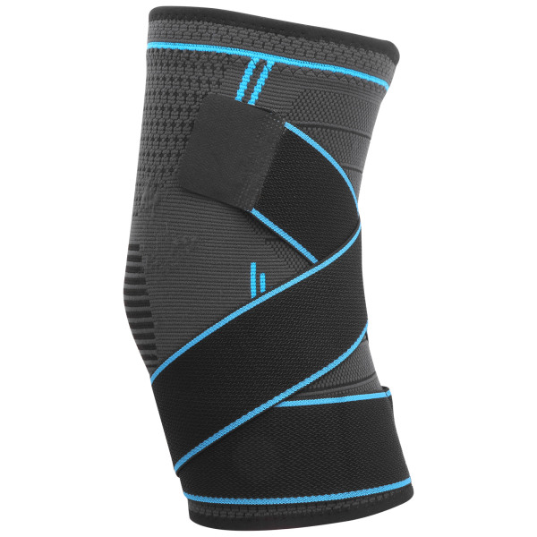 Utomhus Dual Sports Knäskydd Andningsbar stickad Knäskydd Dubbla tryckband Knäskydd Blå M