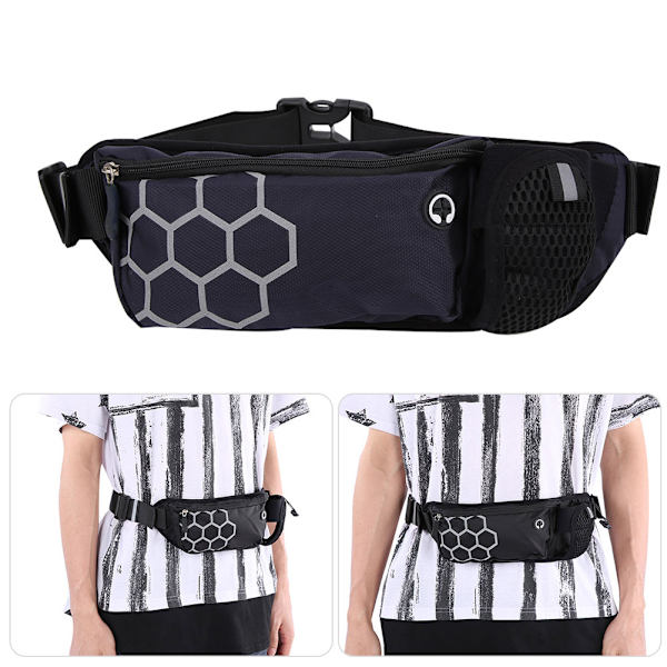 Löparbälte Midjeväska Unisex Vattentät löparväska för utomhusbruk Sport Fanny PackBlack