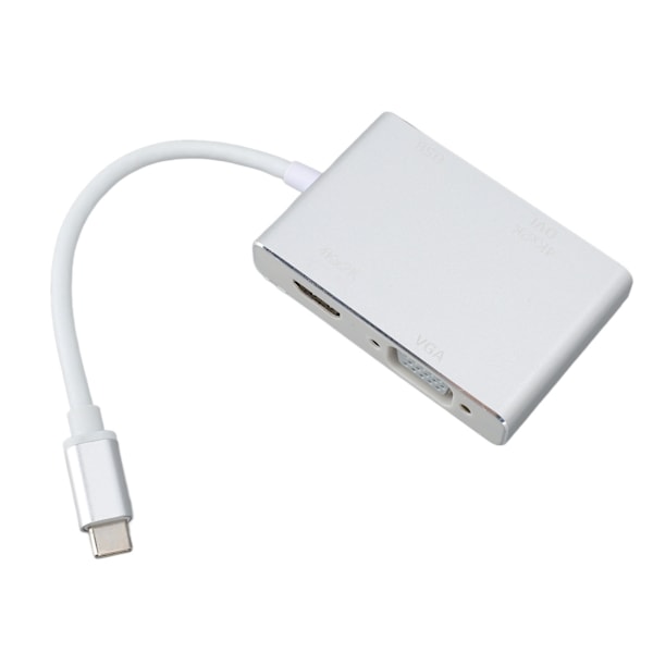 4-in-1 USB C Hub, Type C to USB 3.1 HDMI DVI VGA Adapter, Multiport Latausliitäntä
