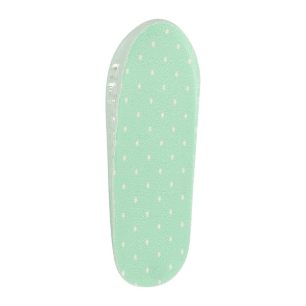 1,5 cm silikonegel hælsåler Højdestigning Fod Orthotic Arch Support Hælskydd Grøn