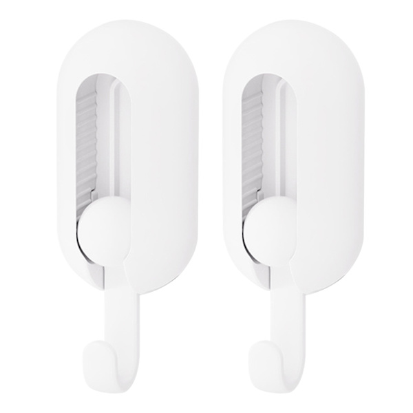 Self-Adhesive Hooks Waterproof Rotatable Foldable Wall Peg Hooks for Kitchen Bedroom Bathroom 2pcs