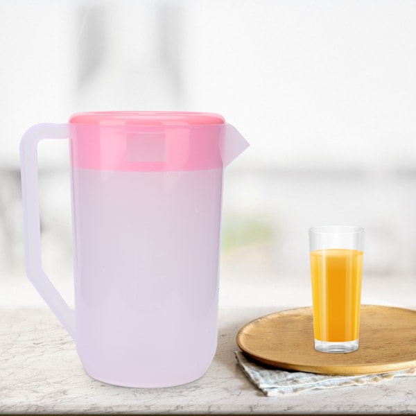 4 000 ml, stor kapacitet, giftfri plastkallvattenflaska (transparent rosa lock)