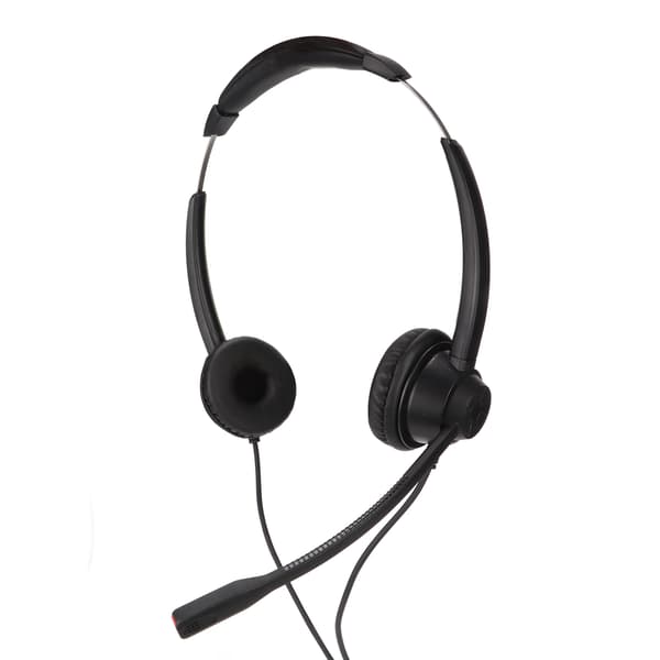 Støjreducerende Binaural RJ9 Telefonheadset til fasttelefon VOIP
