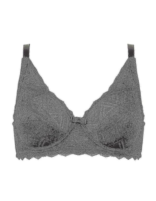 76263-3-010 Grå dame-BH med geometrisk bøyle og full cup!xx1 36C