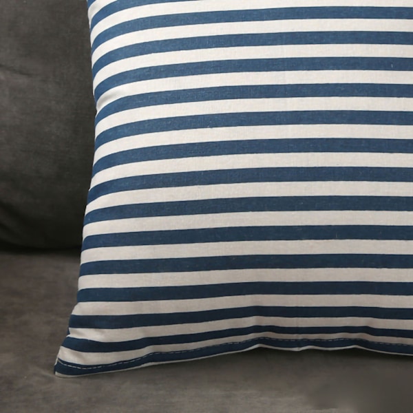 Hjem Pudebetræk Sofa Pude Tilbehør Linned Nordisk Stil Daglig Brug Hjemtekstiler Blå Striber 45x45