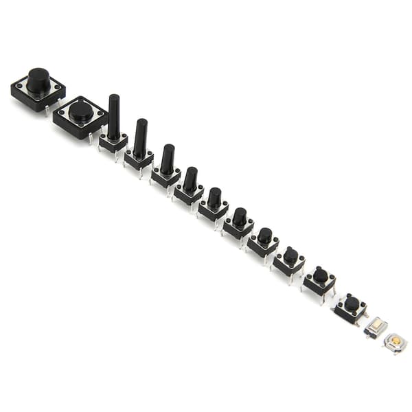 140 stk. 14 Værdi Taktile Mikro Trykknap Switch Kit