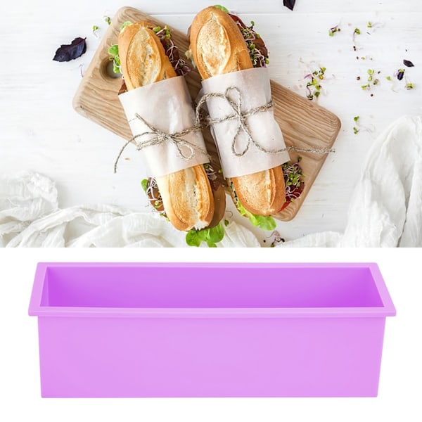 1200ML rektangulær silikon såpeform DIY Toast Form Baking Box Tool