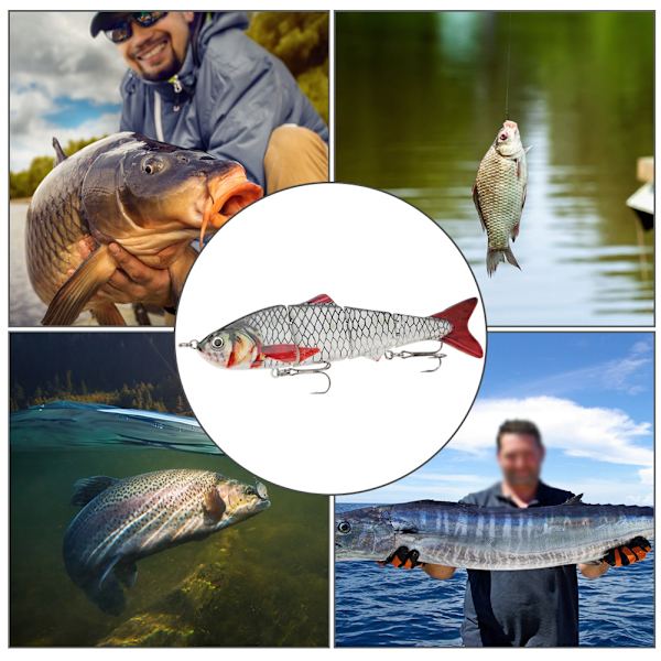 12cm/18g ABS-muovista valmistettu moniosainen keinotekoinen uistimet uintiuistin merelle kovia uistimia kalastustarvikkeet Y145-5