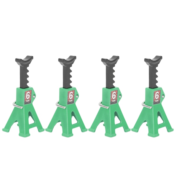 4 stk Mini Jack Stativ Justerbar Aluminium Legering Skala Jack Stativsett 1/24 for SCX24 RC Bil Grønn