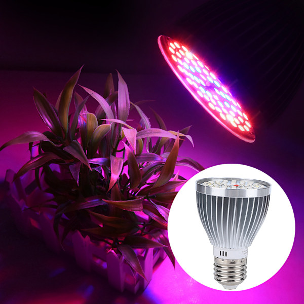 60W 60LED Full Spectrum Plant Grow Ljuslampa för växt Hydroponisk blomplantering Odling 85-265V