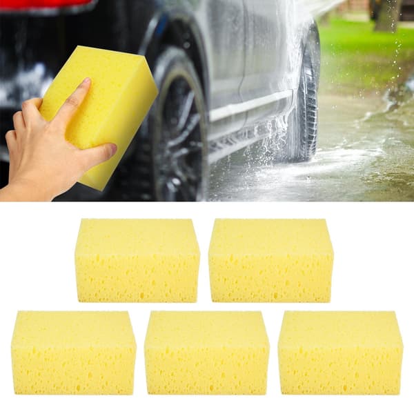 Square Handheld Non-slip Sponge Washing Tool for Car Motorcycle (5 Pcs)