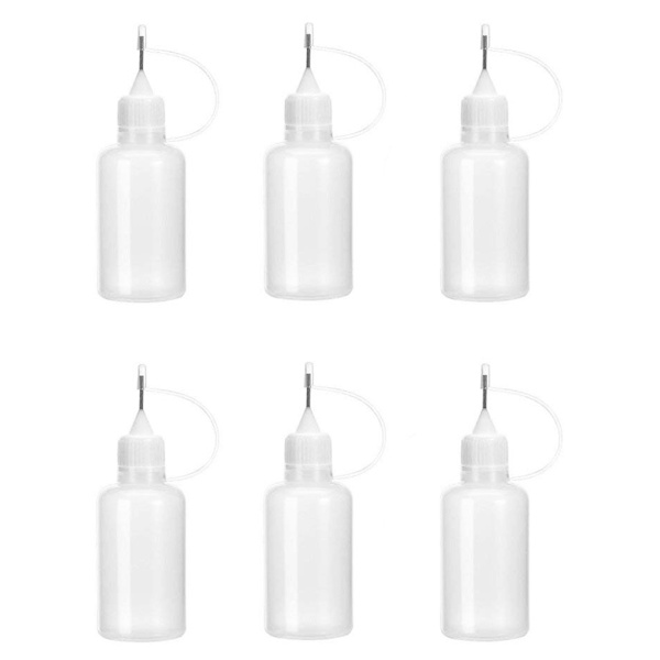 6 st 30 ml nålspets lim flaska DIY Paper Art Quilling Tool flaska nål flaska applikator
