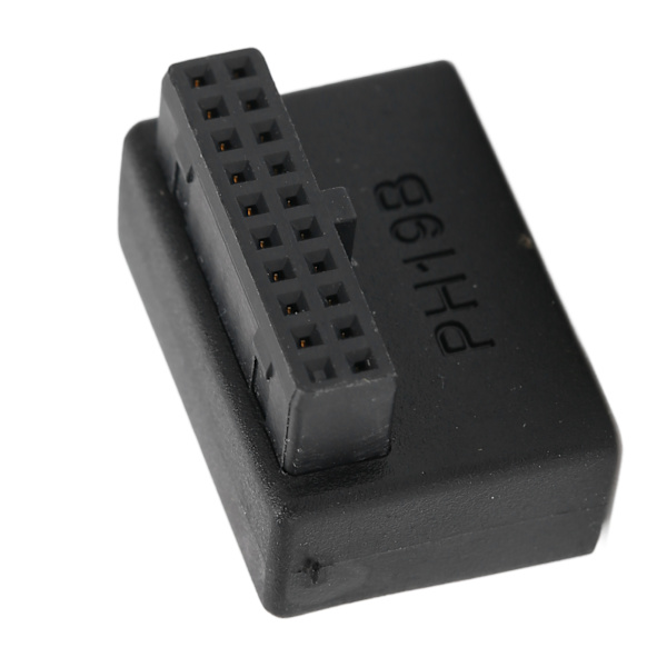 USB Front Panel Adapter Front Panel Stikkontakt 90° Albue USB3.0 19Pin til 20Pin Header Adapter til PC Motherboard Type B