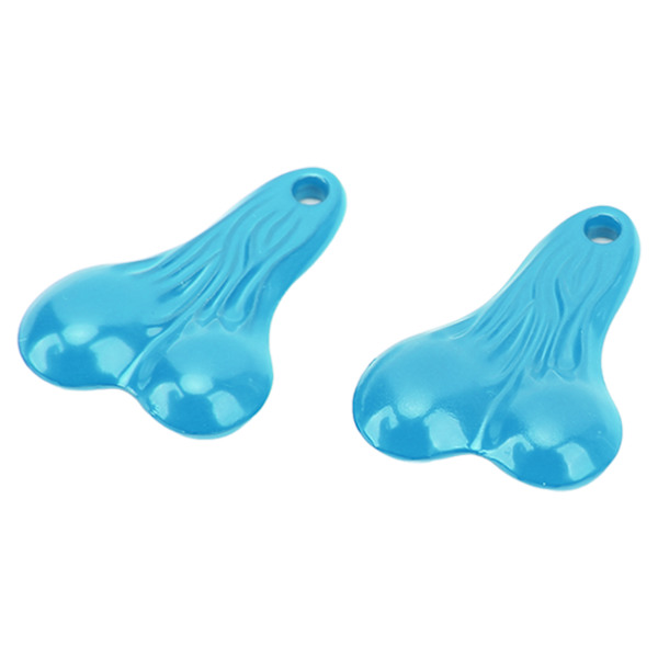 2 stk RC Bumper Ball Bull Nut Sinklegering Hengekuler for Traxxas SCX24 FX24 Lys Blå