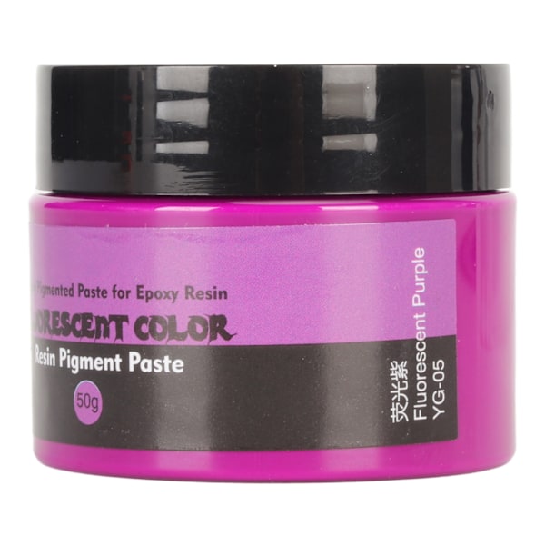 50g Fluorescerande Färg Resin Pigmentpasta Hög Koncentration Högpigmenterad Resin Pigmentpasta för DIY Målning Konst Fluorescerande Lila