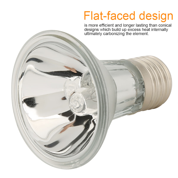 E27 220V Pet Reptil Halogen Spotlights Fuld Spektrum Solbadslampe Glødepære UVA UVB(25W)