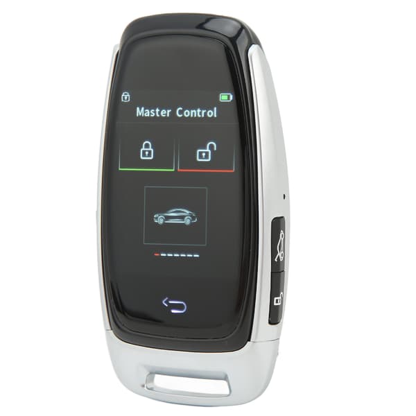 Bilsmart LCD-nøgle Touchscreen Bluetooth 5.0-forbindelse Nøglefri Adgang Glat Berøring til En-knaps Start Modeller Sølv