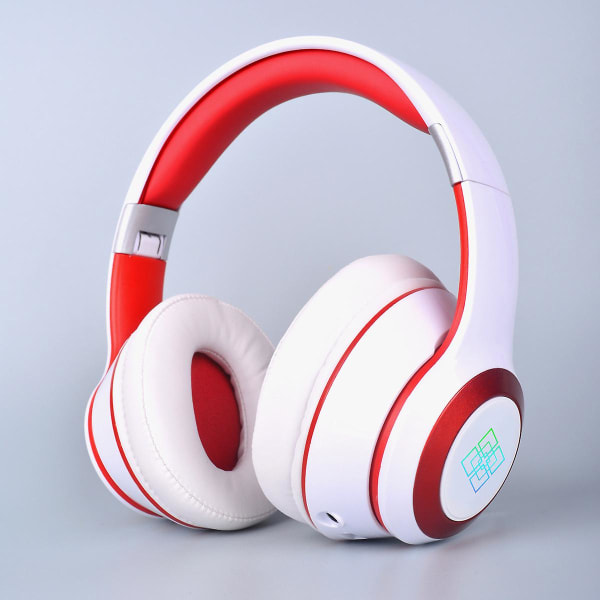 Vikbara Hi-Fi Over-Ear Bluetooth -hörlurar - justerbara och basförstärkta White