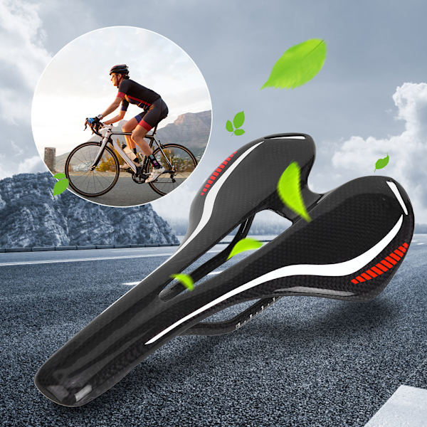 Musta täyshiilikuitu kiiltävä Ultralight ulkoilma road mountainbike pyörä ontto pyöräily satula SeatGlossy