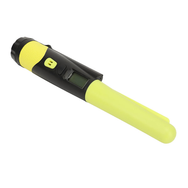 Handmetalldetektor med LCD-skärmsrem Hög precision 360° sidoskanning metalldetektor Pinpointer för vuxna Barn Gul