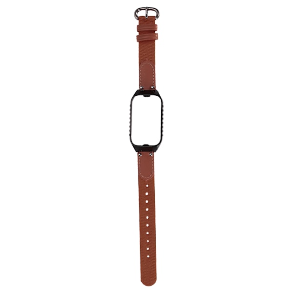 2 i 1 klockband vävt armband Justerbart ersättningsklockarmband Canvas sportarmband för Redmi Band 2 Brown