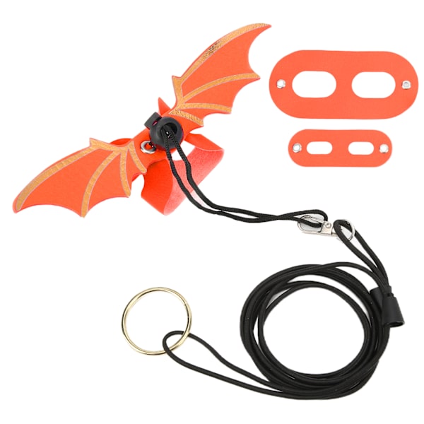 Justerbart Lizard Leash Skjeggagam Sele Mjuk for Reptiler Små Kjæledyr Orange