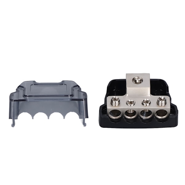 4 Way Power Distribution Block Amp Säkringshållare Jordfördelare Splitter Bilstereoförstärkare
