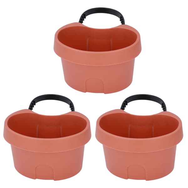 Flower Pot with Adjustable Strap Plastic Drain Pipe Flower Container Succulent Seed Pot for Outdoor Balcony