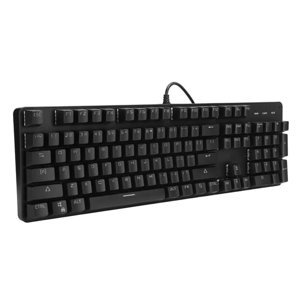Spil Tastatur Mekanisk Blå Switch 104 Taster Farve Hybrid E-Sport Computer Tilbehør (Sort)