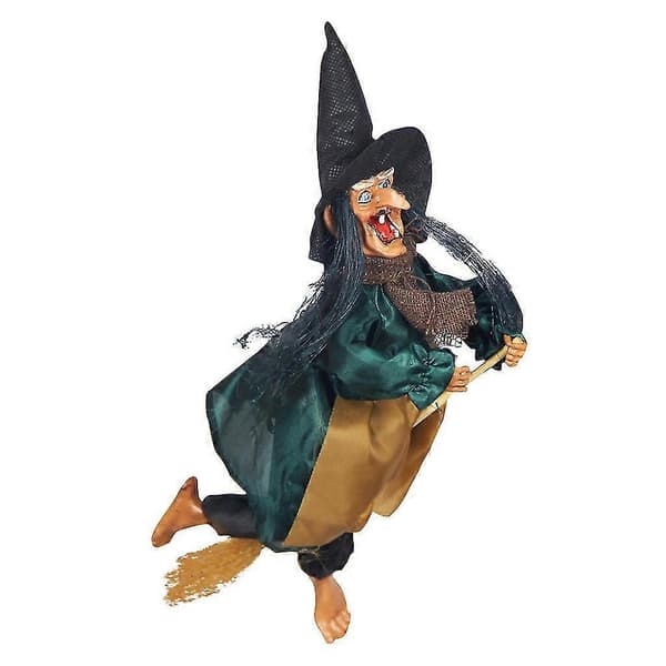 Halloween Dekorative Rekvisitter Bar/Spøgelseshus Indretning Flyvende Heksepynt 1 stk Sort