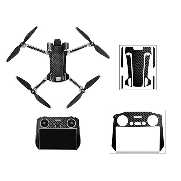 Drone Stickers Set Vattentät Skins Sticker Kompatibel för DJI Mini 3 Pro Drönare och fjärrkontroll 3D-mönsterdekaler Skyddstillbehör