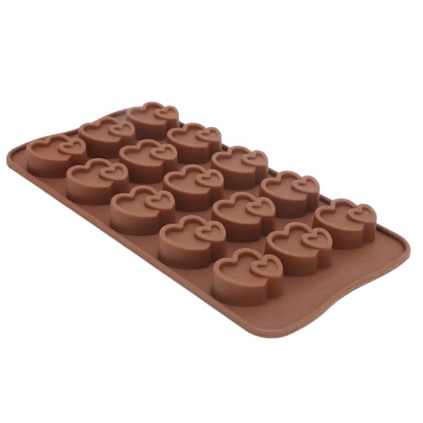 Chokoladeform Silikon Non-Stick DIY Slikkeform Kageform Hjerteform Bageværktøjsform