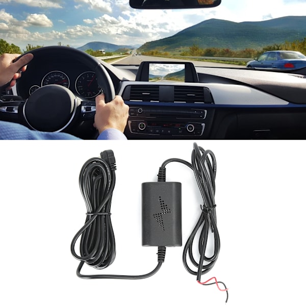 12V/24V till 5V 2.5A bil hård trådsats parkeringsmonitor konverterkabel Mini USB höger armbåge