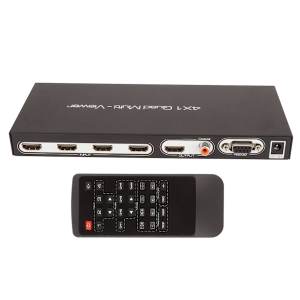 HD Multimedia Interface 4x1 Quad Multi Viewer 4 in 1 Out HD Multimedia Interface Switcher 100‑240V EU-kontakt