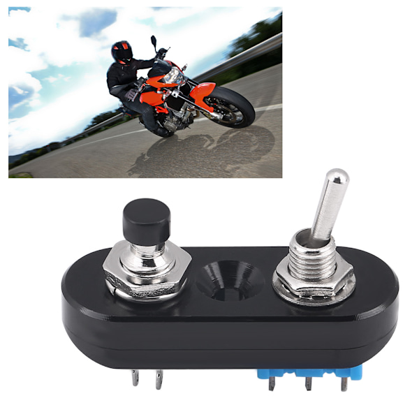 Universal Motorcykel Styre Knapper Aluminiumlegering Greb Switch Forlygte Horn Til/Fra Sort